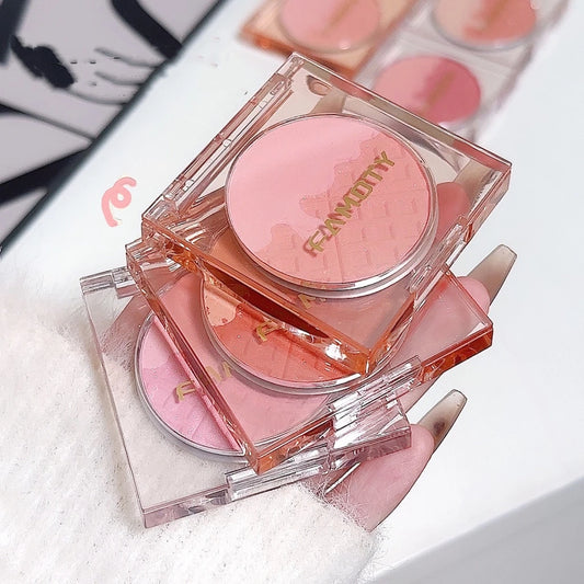 Monochrome Blush Palette, Powder Palette Multi-Colored Blush Powder Blushing Rose, Matte, Bold, Lightweight, Blends Easily